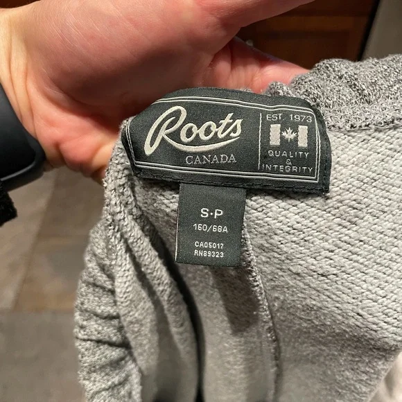 Roots Gray Joggers with Teal Logo - Picture 3 of 7